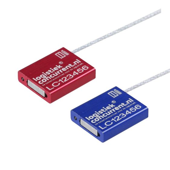Cableseal aluminium huis Ø1,5 x 300 mm - Met opdruk - Kleur naar keuze