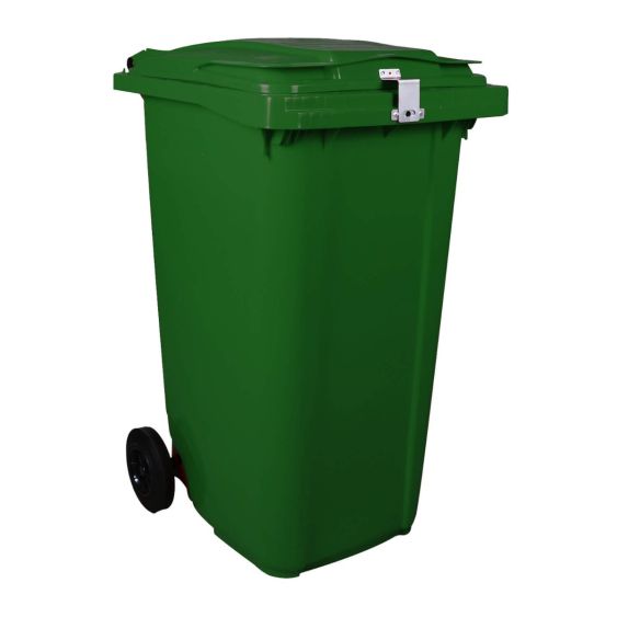 Afvalcontainer 240 liter Groen met Hangslotvoorziening