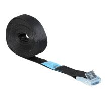 Spanband met Gesp 25 mm 5M Zwart - Verzinkte Klemgesp
